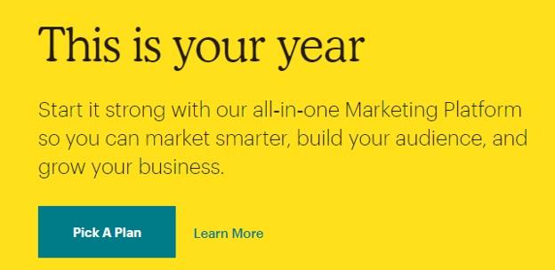 marketing copy example from Mailchimp