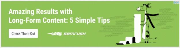 marketing copy example from SEMrush