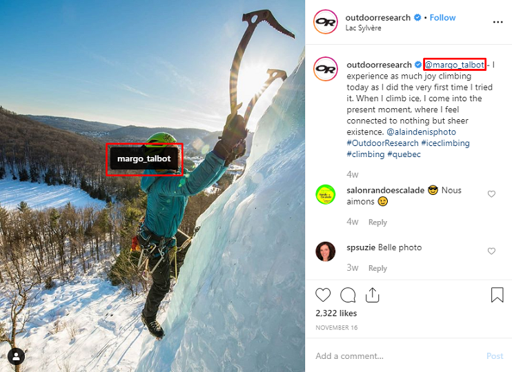 outdoor research Instagram feed