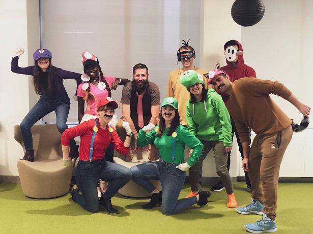 WordStream's design team in Halloween costumes
