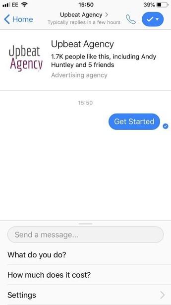 Facebook Messenger bot example