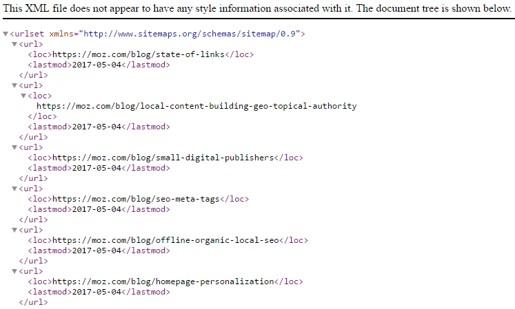 sitemap example