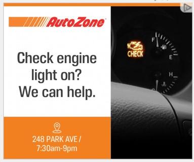banner ad example from AutoZone
