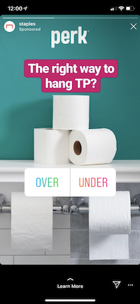 instagram story ad polls staples