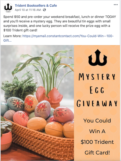 How to reach your audience online during COVID19 FB giveaway