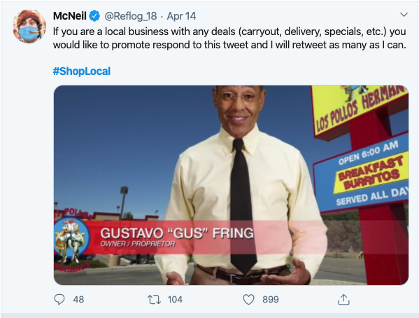 how to reach your audience online during COVID retweets