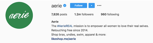 instagram bios aerie