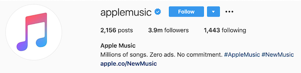 instagram bios applemusic
