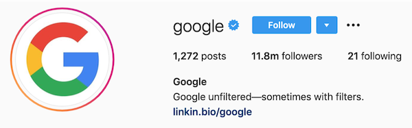 instagram bios google