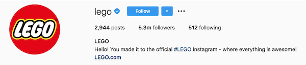 instagram bios lego