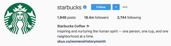instagram bios starbucks