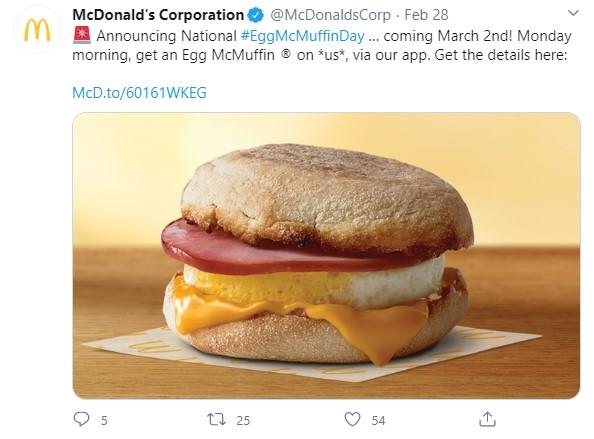 egg mcmuffin tweet