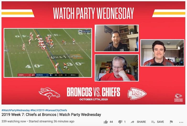 YouTube Live football discussion