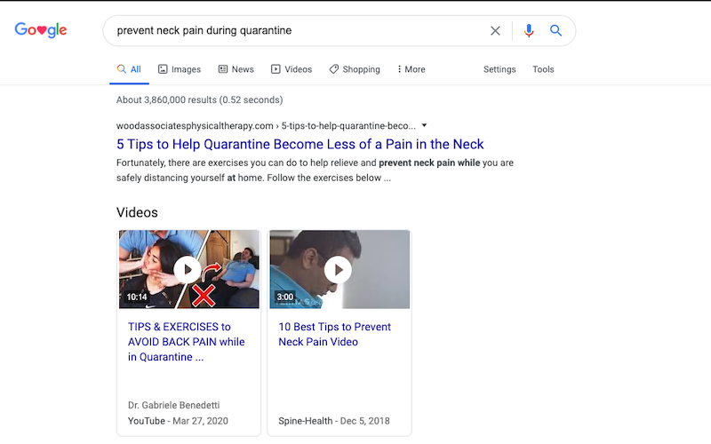 SMB SEO strategies during COVID-19 prevent neck pain in quarantine
