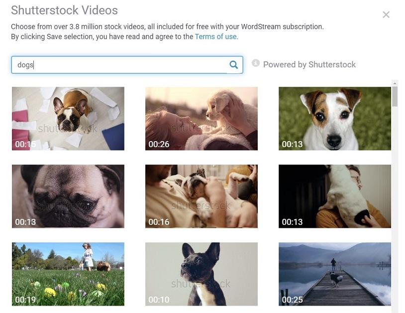 example video clips in WordStream Advisor