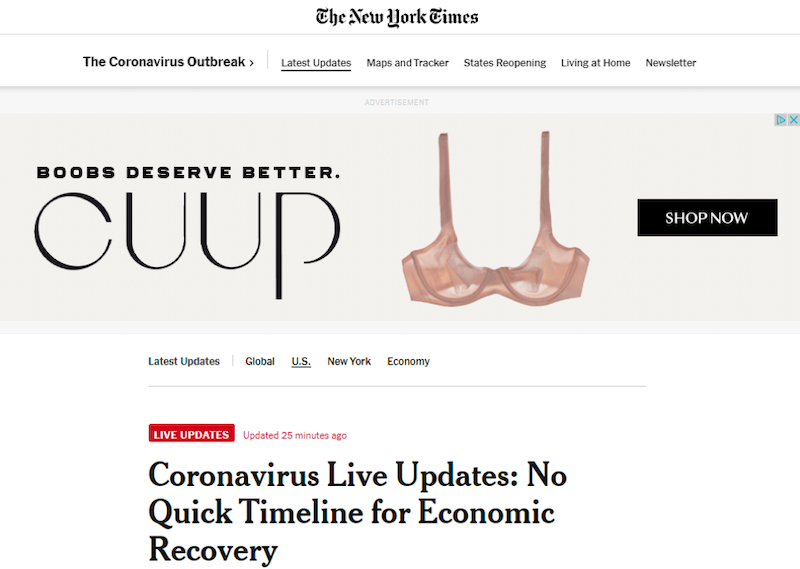 google display during COVID-19 exclusion strategy