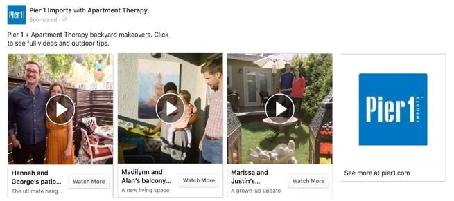 Facebook video marketing with UGC example