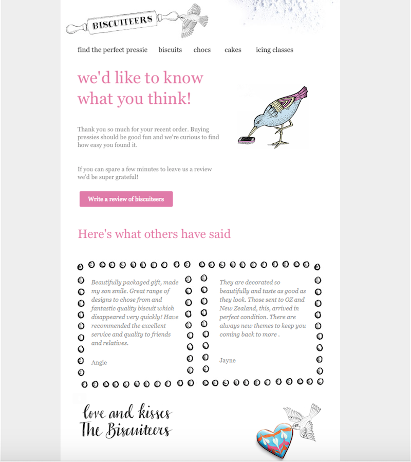 how to ask for a review post purchase