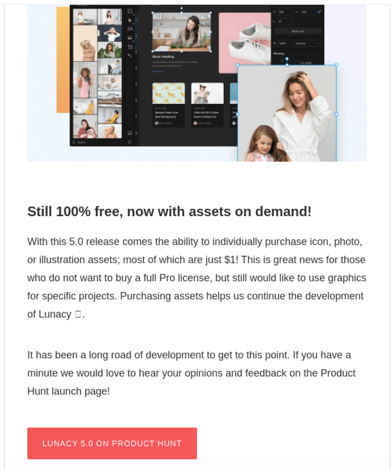 how to promote a new product or service email marketing get reviews lunacy 5.0