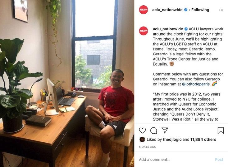 ACLU Instagram post