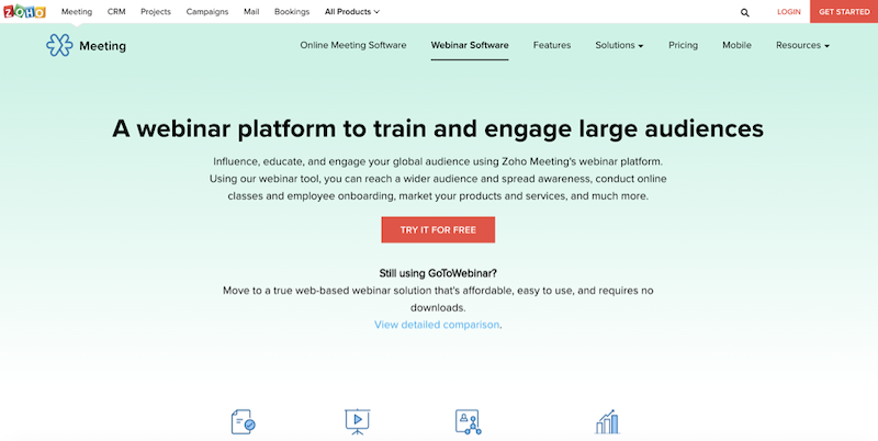 best webinar platforms 2020 zoho meeting