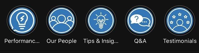 Instagram Story Highlights on WordStream's profile