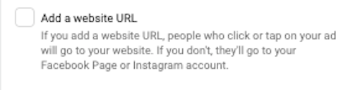 facebook click to call ads Reach Add Website URL