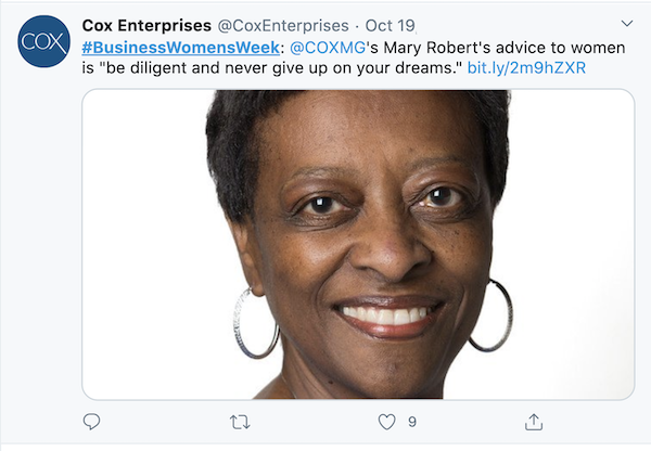 october marketing ideas national women in business week