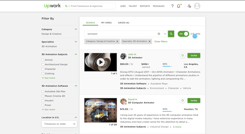 remote at home diy videos animator upwork