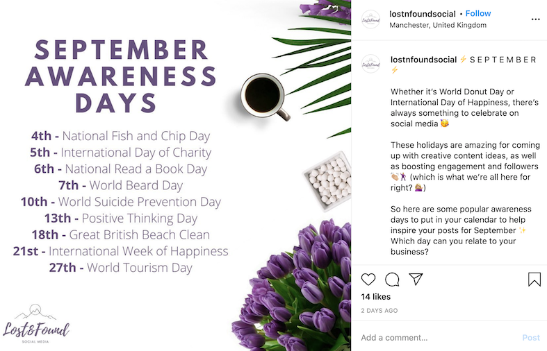 september marketing ideas national days
