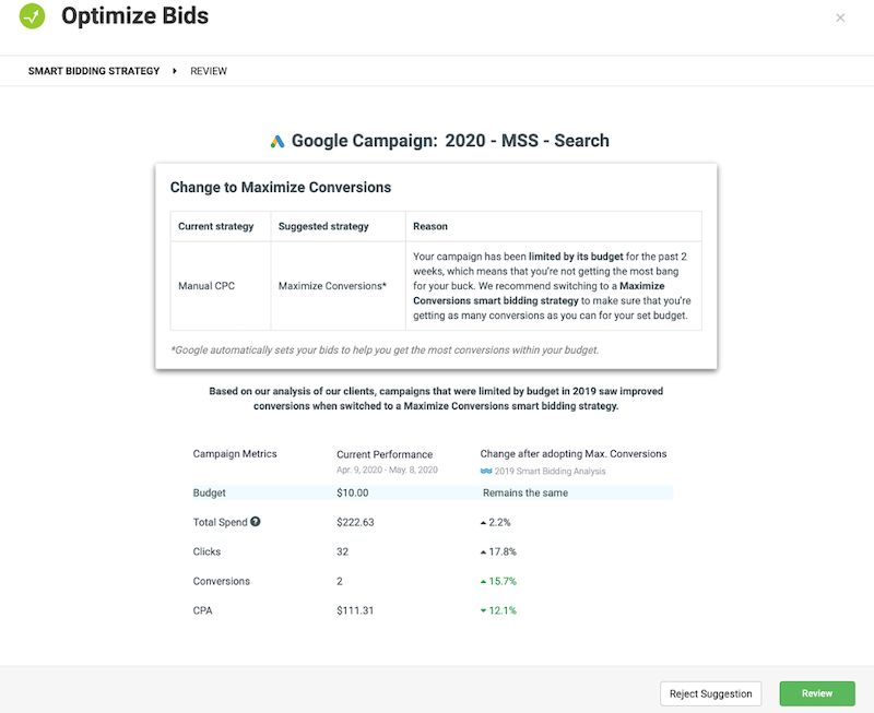 google ads automated bidding optimize bids alert 20 minute work week