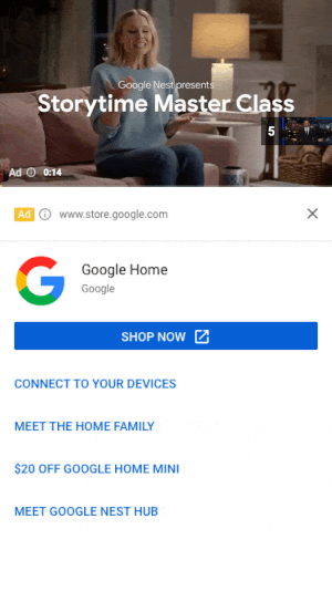 holiday youtube video ad tips mockup of sitelink extension mobile ad