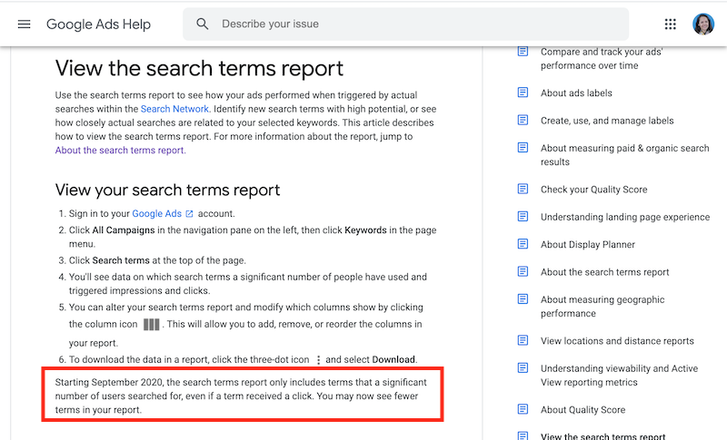 Top Digital Marketing Stories 2020 Search Terms Report