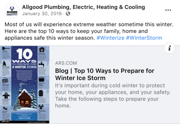 winter weather promotion ideas