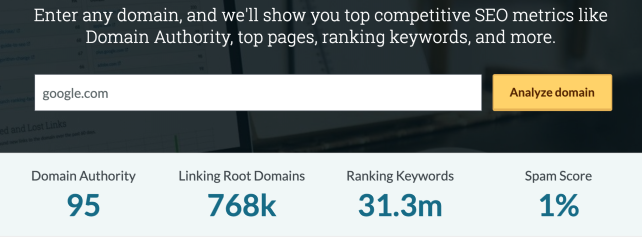 moz domain authority link building