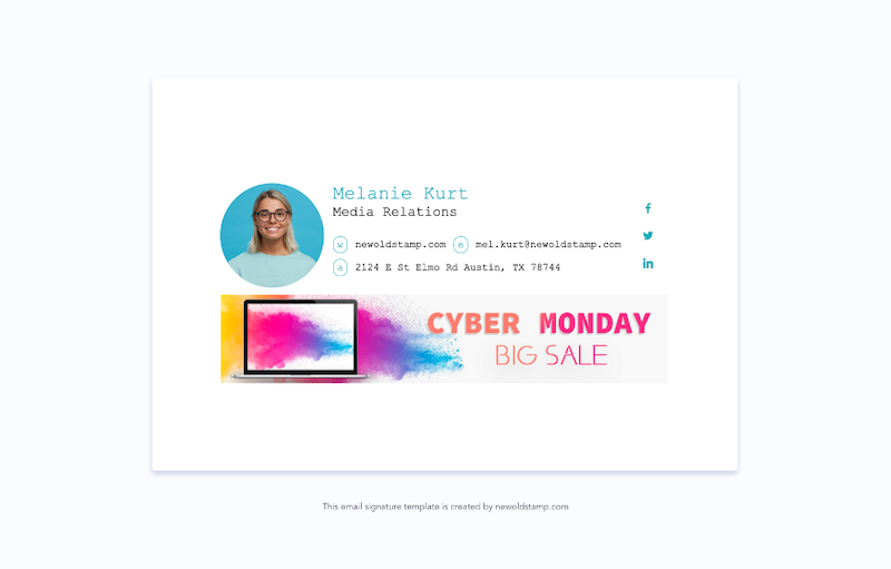email signature marketing trends for 2021 example 13