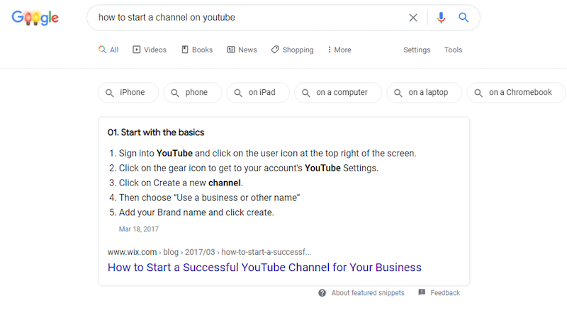 seo trends for 2021 featured snippets