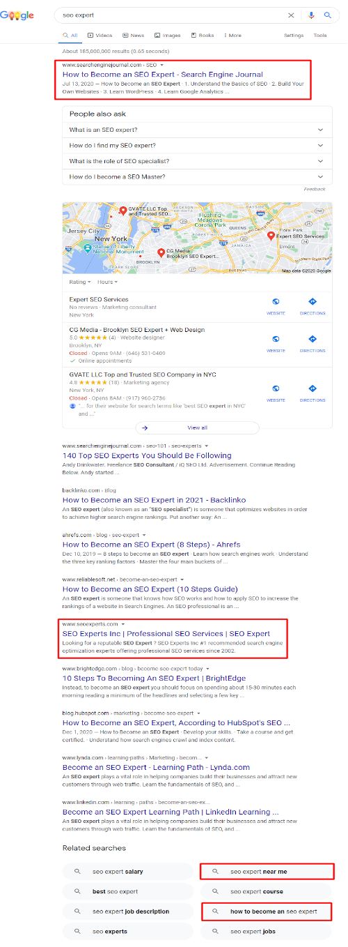 seo trends for 2021 keyword intent seo services