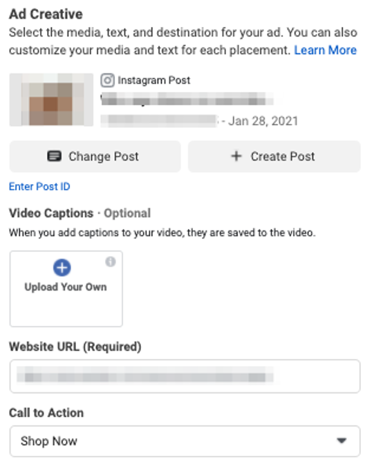 How much do Instagram ads cost ad creative