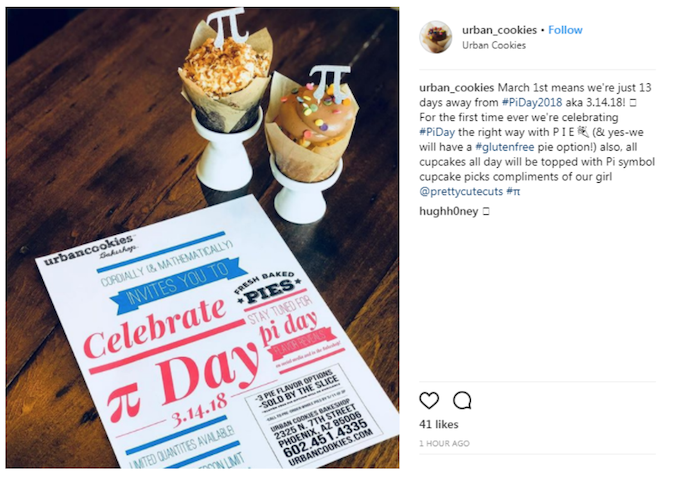 March marketing ideas pi day urban cookies