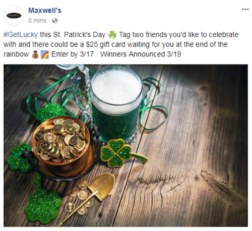 March marketing ideas st patricks day contest