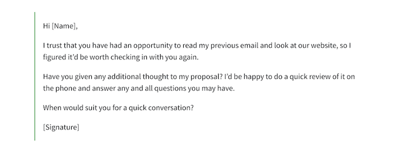 how to follow up with sales leads follow up email