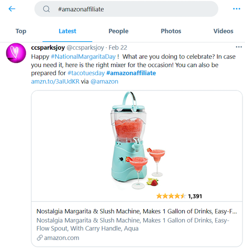 affiliate marketing amazon hashtag