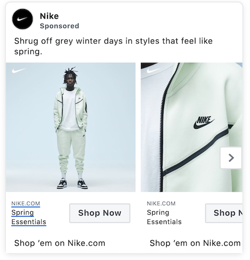 facebook dynamic ads nike
