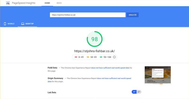 improve core web vitals header