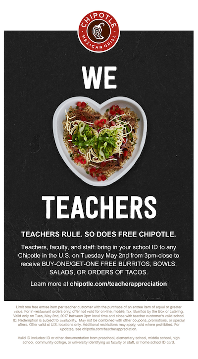 may marketing ideas teacher appreciation