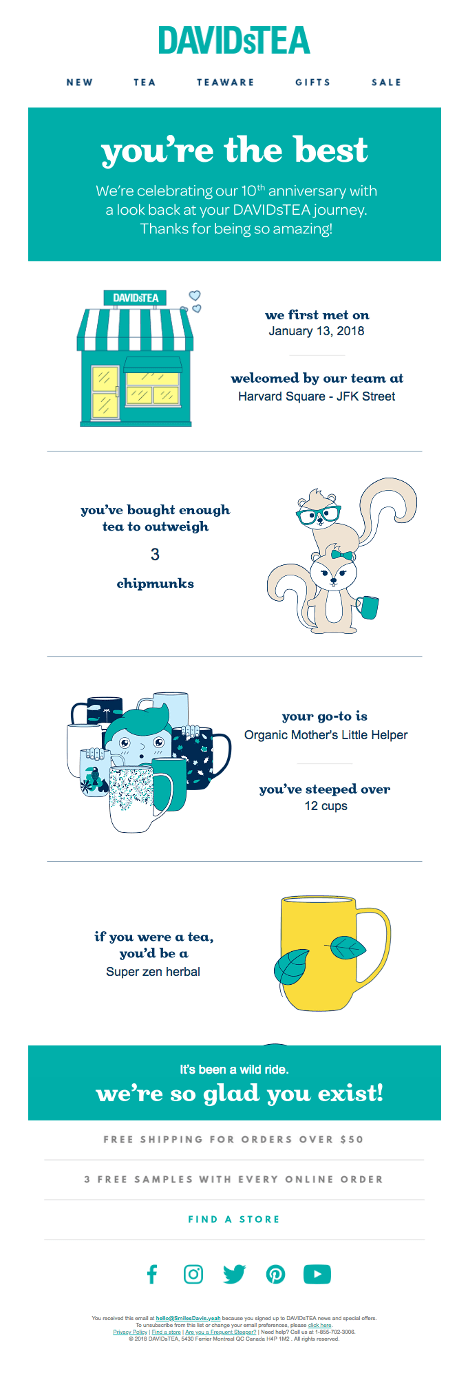 email copywriting example davids tea