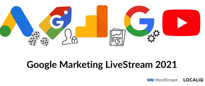 logos of google ads, google shopping, google analytics, google, and youtube