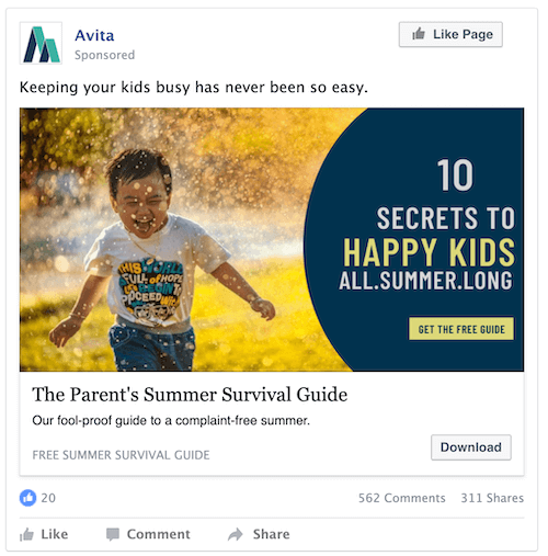 mockup facebook ad designed using stock image