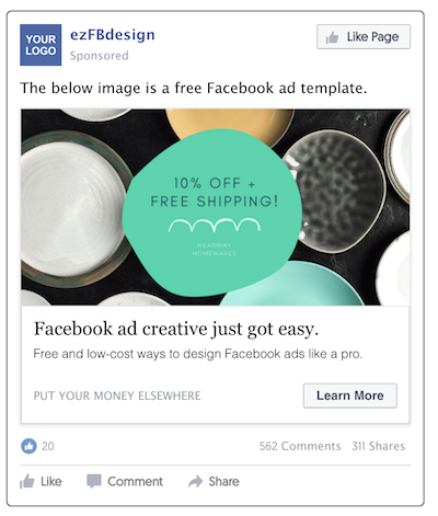 mockup facebook ad design